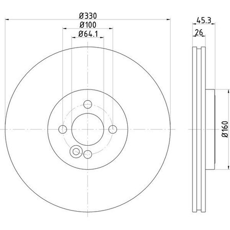 Pagid Brakes Brake Disc (Pr-Ea/Bx-2), 355122731 355122731